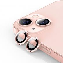 A-One Brand - iPhone 13 / iPhone 13 Mini KameraLinsskydd Härdat Glas - Rosa