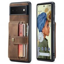 JEEHOOD - JEEHOOD Google Pixel 7 Skal Korthållare RFID - Brun