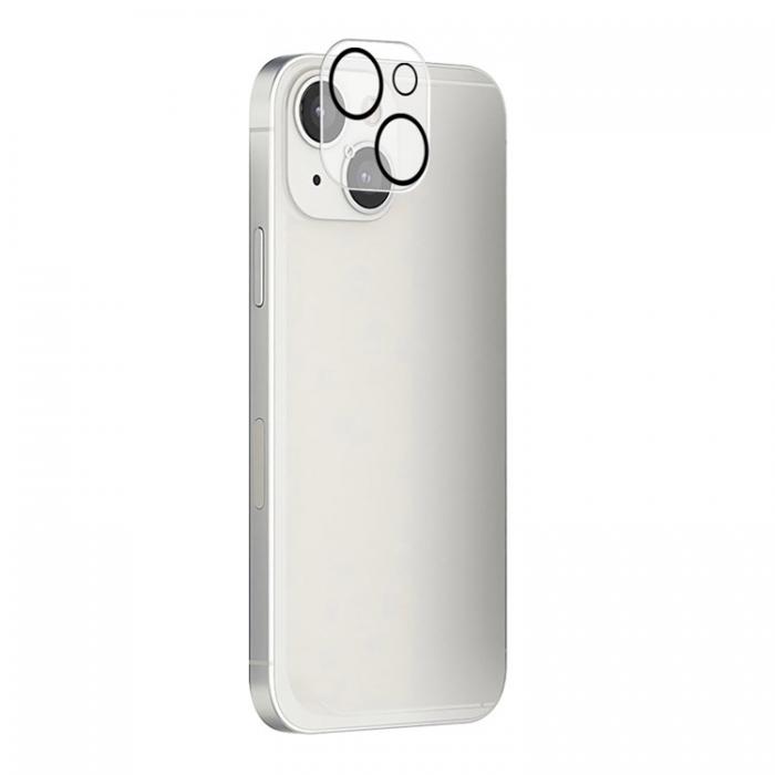 Mocolo - Mocolo iPhone 15 Kameralinsskydd i Hrdat glas Silk Printing HD