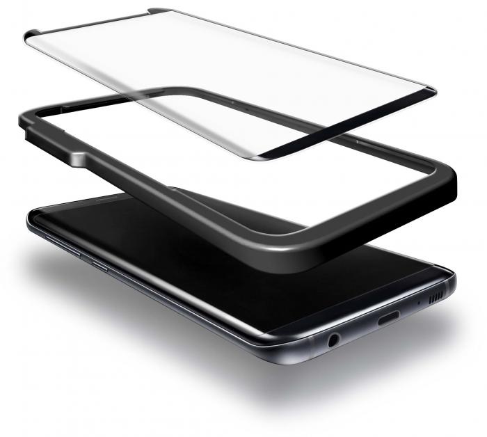 UTGATT1 - 3D Skrmskydd i Hrdat Glas fr Samsung Galaxy S8 Inkl. Monteringsram