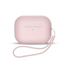 A-One Brand - AirPods 1/2 Skal Silikon med Handledsrem - Rosa