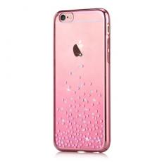 Comma - Comma Skal med Swarovski-stenar till Apple iPhone 6(S) Plus - Polka (RoseGold)