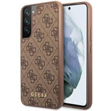 Guess - Guess Galaxy S23 Plus Skal 4G Metal Gold Logo - Brun