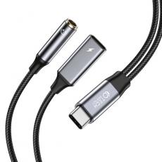 Tech-Protect - Tech Protect Mini Jack Till USB-C Kabel Adapter Ultraboost - Svart
