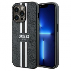 Guess - Guess iPhone 15 Pro Max Mobilskal Magsafe 4g Stripes - Svart