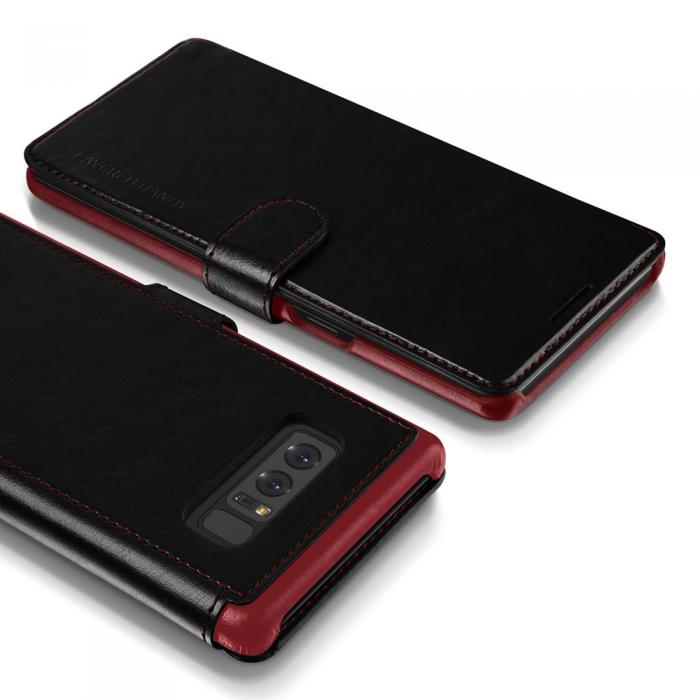 UTGATT5 - Verus Dandy Layered Plnboksfodral till Samsung Galaxy Note 8 - Svart