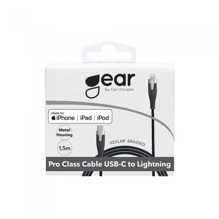 GEAR - GEAR Laddkabel PRO USB-C till Lightning C94 1.5m Svart