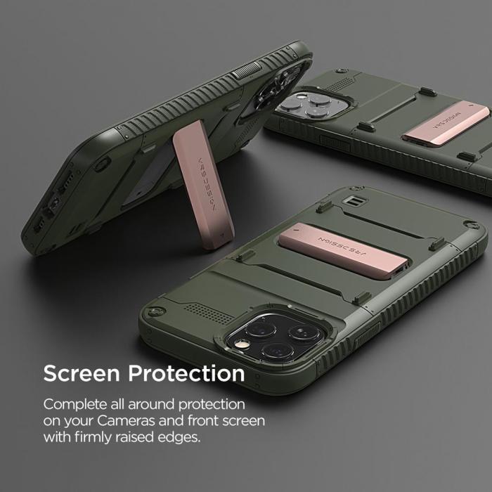 VERUS - VRS DESIGN Damda QuickStand Skal iPhone 12 & 12 Pro - Green Bronze