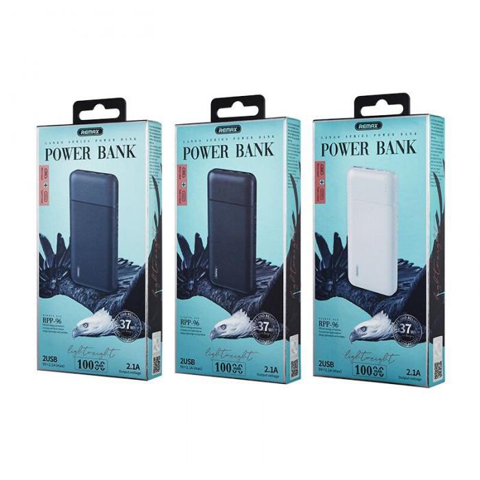 Remax - Remax Garie Powerbank 10000 mAh 2x USB 2,1 A - Svart