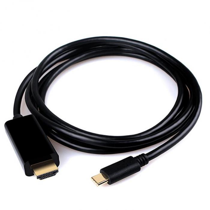 UTGATT1 - SiGN USB-C till HDMI-kabel, max 15W, 5V, 3A, 1.8m, 4K - Svart