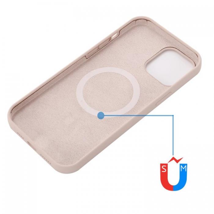 OEM - Liquid Silicone MagSafe Magnetic Skal till iPhone 12 Mini - Rosa