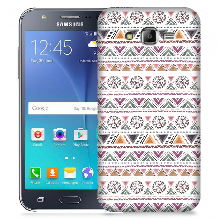 UTGATT5 - Skal till Samsung Galaxy J5 (2015) - Mnster - Vit/Lila