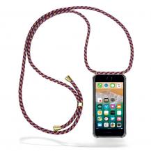 CoveredGear-Necklace - Boom iPhone 7/8/SE 2020/SE 2022 skal med mobilhalsband- Red Camo Cord
