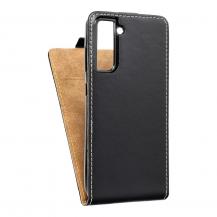 Forcell - Flip fodral med kortfack till Samsung Galaxy S21 FE Svart