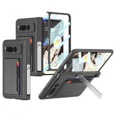 A-One Brand - Google Pixel Fold Mobilskal Korthållare Kickstand - Svart