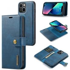 DG.MING - DG.MING iPhone 15 Plus Plånboksfodral Äkta Läder 2in1 - Blå
