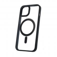 TelForceOne - Svart Satin Clear Mag Fodral iPhone 14 Pro Max - Skyddande Skal