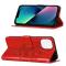 A-One Brand - iPhone 14 Pro Plnboksfodral Butterfly Flower Imprinted - Rd