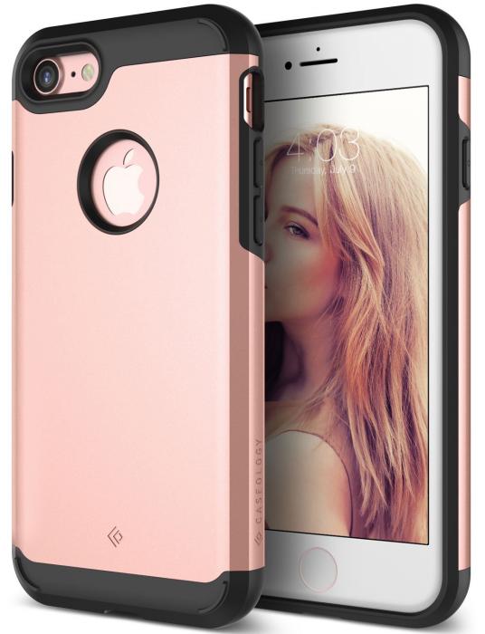 UTGATT5 - Caseology Titan Skal till Apple iPhone 7/8/SE 2020 - Rose Gold