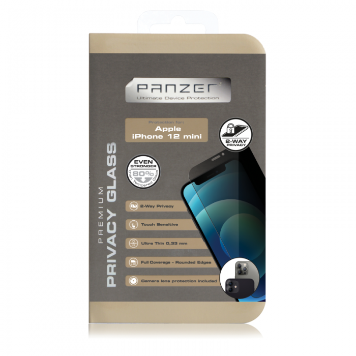UTGATT1 - Panzer Full-Fit Privacy Glass 2-way iPhone 12 mini