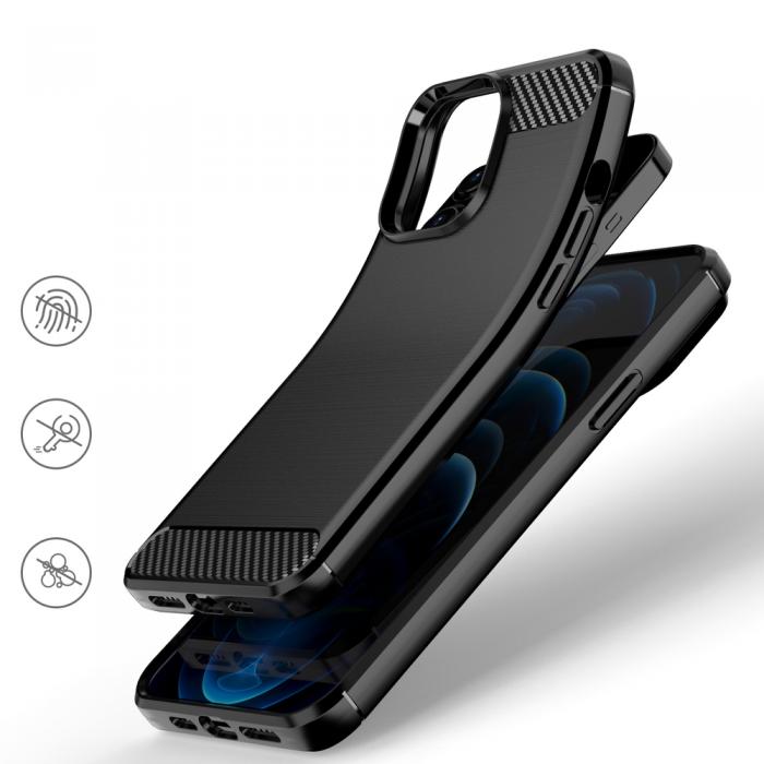OEM - Carbon Case Flexible Skal iPhone 13 Pro - Svart