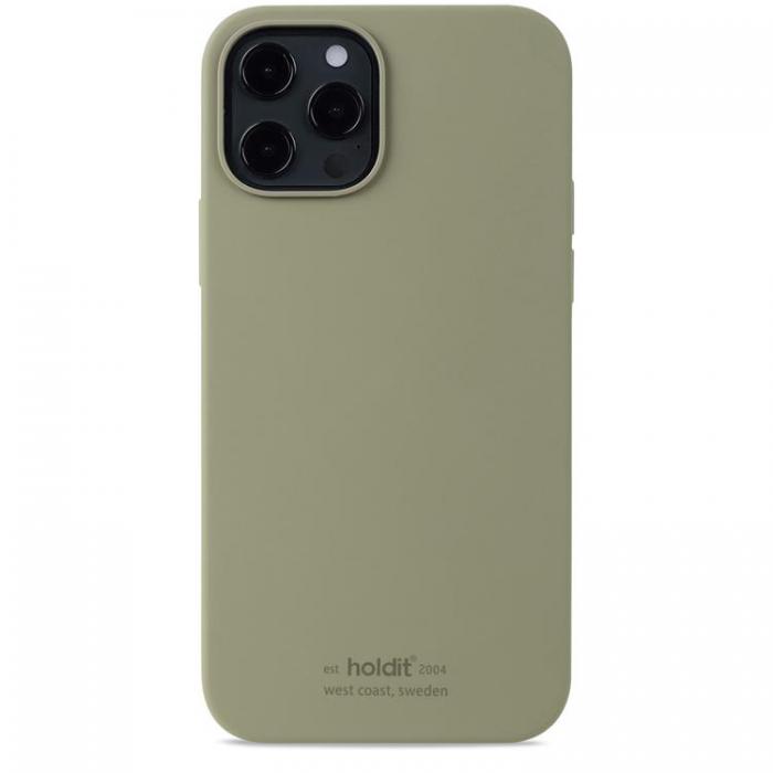 UTGATT5 - Holdit iPhone 12/12 Pro Skal Silikon - Khaki Grn