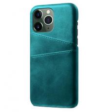 A-One Brand - iPhone 14 Pro Max Skal Korthållare PU Läder - Grön