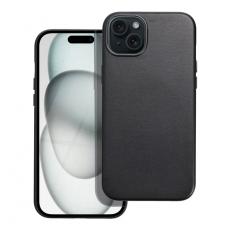 A-One Brand - iPhone 15 Plus Mobilskal Magsafe Läder - Svart