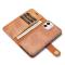 DG.MING - DG.MING Detachable kta Lder Plnboksfodral iPhone 13 Pro Max - Brun