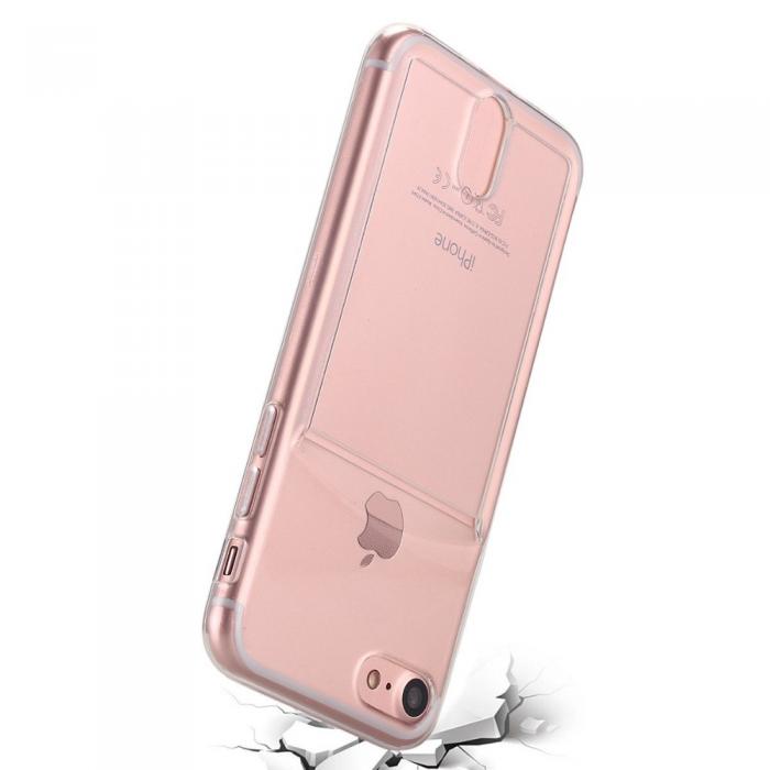 A-One Brand - Flexicase Skal med Kortplats till Apple iPhone 6/7/8/SE 2020 - Rosa