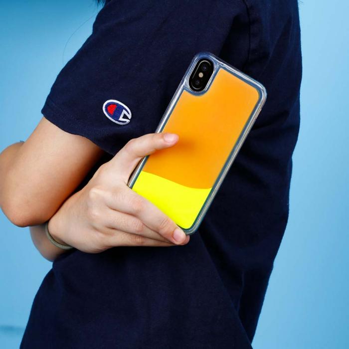 A-One Brand - Liquid Neon Sand skal till iPhone X - Orange