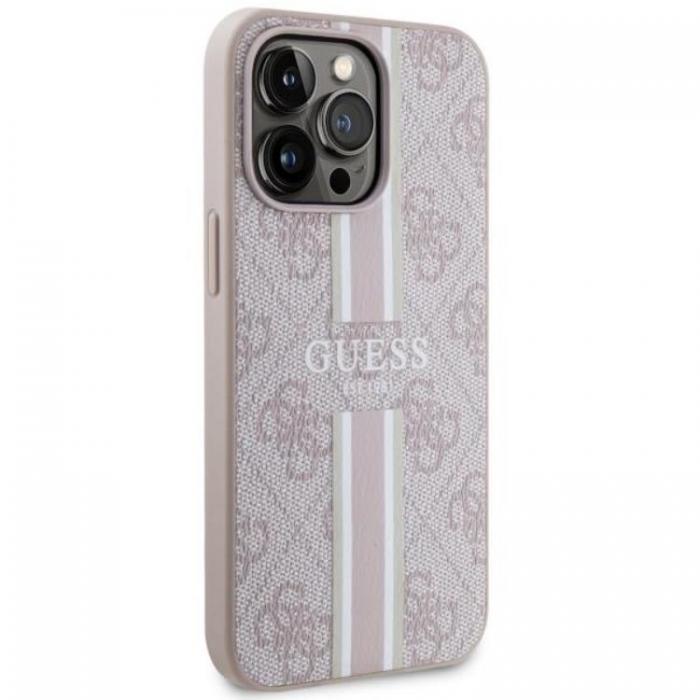 Guess - Guess iPhone 13 Pro/13 Mobilskal MagSafe 4G Printed Stripes - Rosa