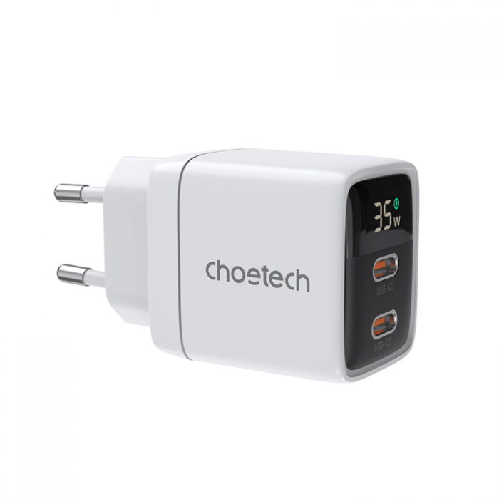 Choetech - Choetech USB-C USB-C Vggladdare PD 35W GaN - Vit