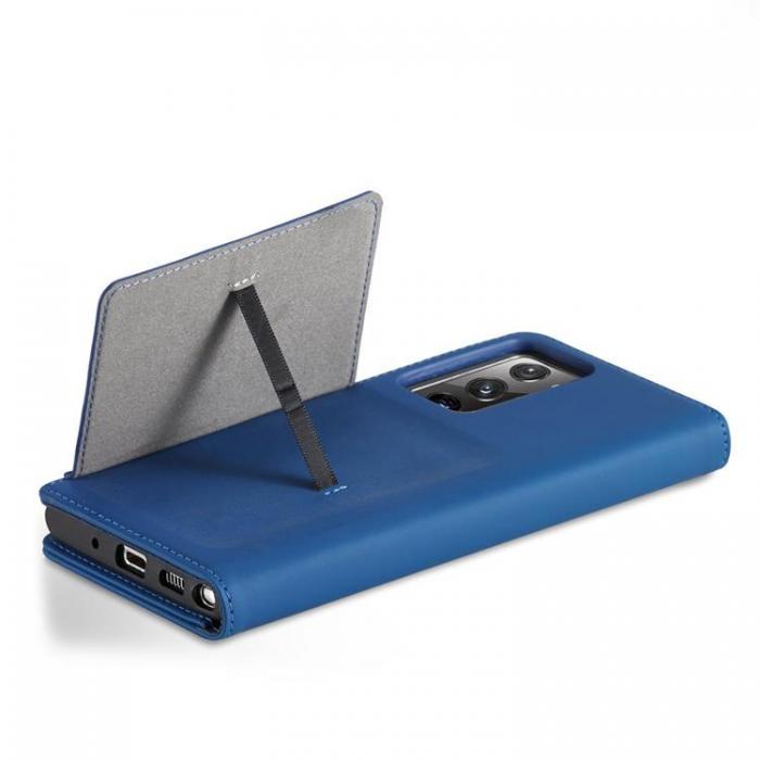 A-One Brand - Galaxy S22 Ultra Plnboksfodral Magnet Stand - Bl