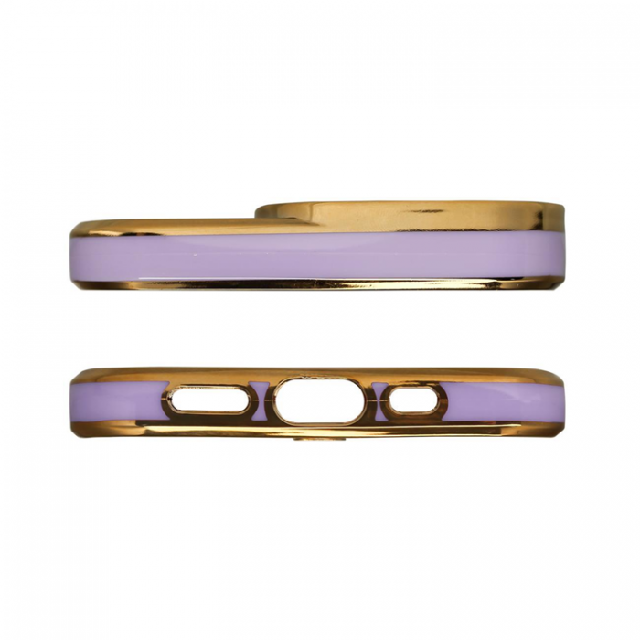 A-One Brand - iPhone 12 Skal Gold Frame - Lila