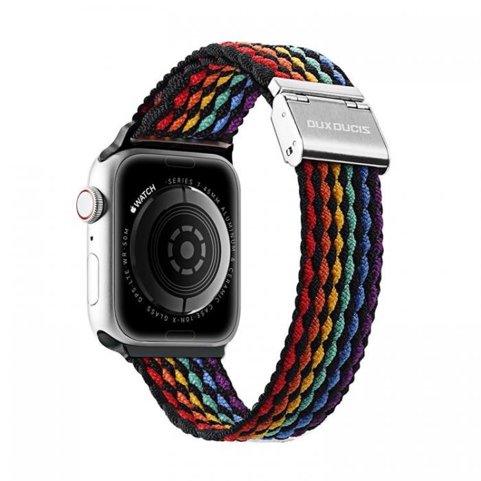 Dux Ducis - Dux Ducis Apple Watch 4/5/6/7/8/SE (41/40/38mm) Armband Braided Dark Stripes