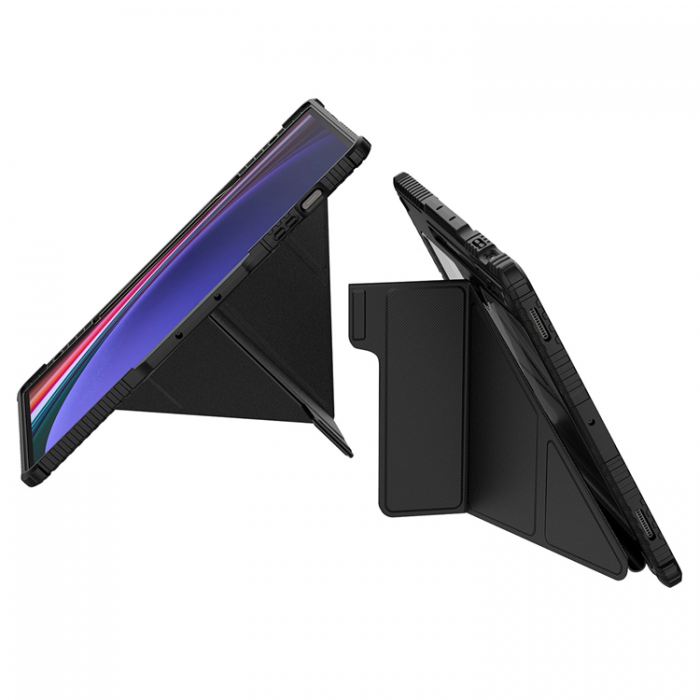 Nillkin - Nillkin Galaxy Tab S9 Fodral Lder Bumper - Svart