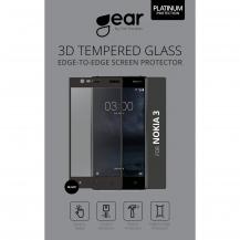 GEAR - GEAR Härdat Glas till Nokia 3 - Svart