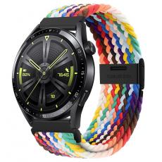 A-One Brand - Galaxy Watch (20mm) Armband Hoco Braided Nylon - Rainbow