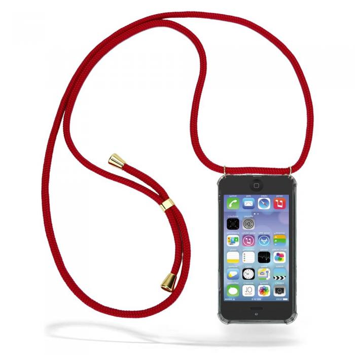 CoveredGear-Necklace - Boom iPhone 5/5S/SE skal med mobilhalsband- Maroon Cord