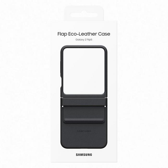 Samsung - Samsung Galaxy Z Flip 5 Mobilskal Ekologisk Lder - Svart