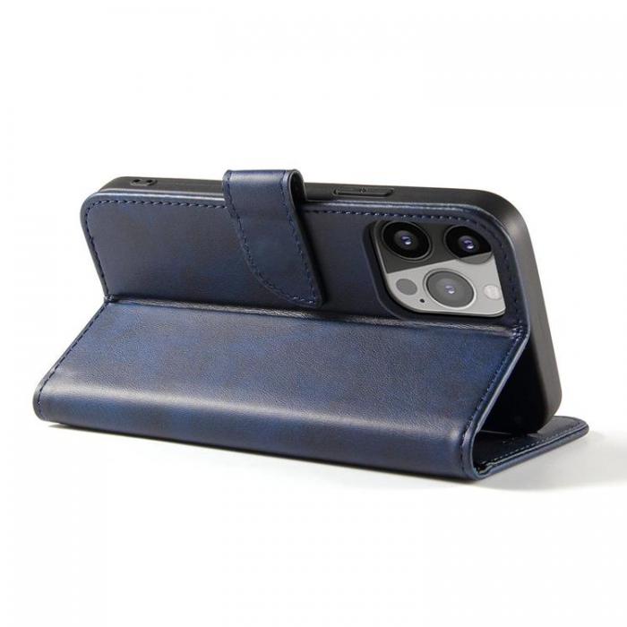 Ruhtel - Magnet Elegant Kickstand Fodral iPhone 13 Pro - Bl