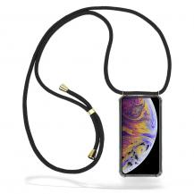 CoveredGear-Necklace - Boom iPhone Xs Max mobilhalsband skal - Black Cord