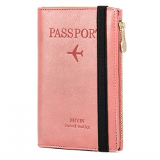 MIYIN - MIYIN Passhållare Plånbok RFID Korthållare PU-läder - Rosa