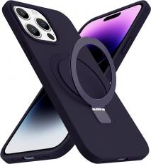 A-One Brand - iPhone 15 Pro Max Mobilskal Magsafe Liquid Silikon - Lila