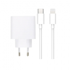 SiGN - SiGN Extrem Snabbladdare USB-C till Lightning, 2.4A, 2m - Vit