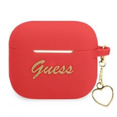 Guess - Guess AirPods 3 Skal Silicone Charm Heart - Röd