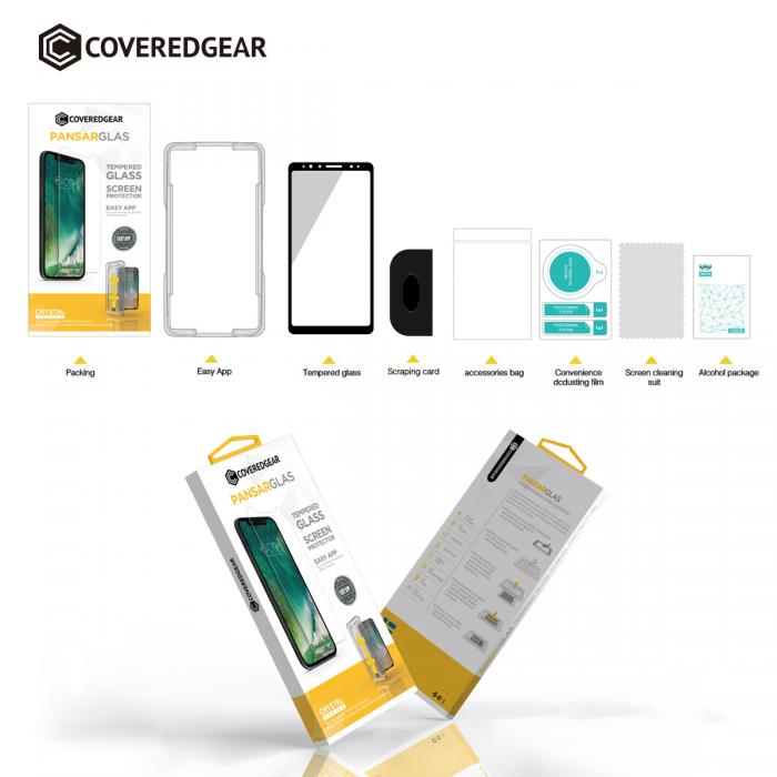 UTGATT1 - CoveredGear Easy App Hrdat glas skrmskydd till Samsung Galaxy S9 Plus - Svart