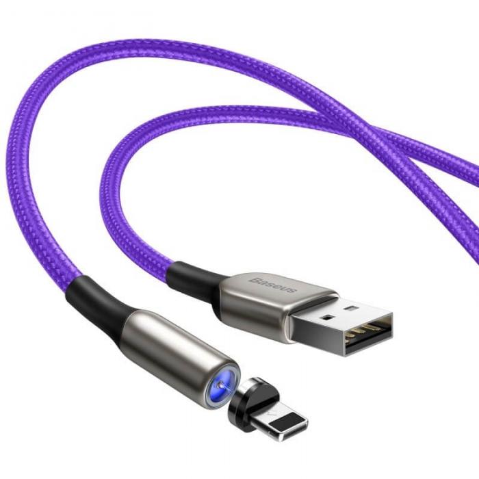 UTGATT5 - Baseus Zinc magnetisk USB Kabel - lightning 2A 1m violet