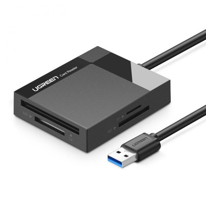 Ugreen - UGreen USB 3.0 SD / micro SD / CF / MS kort lsare Svart